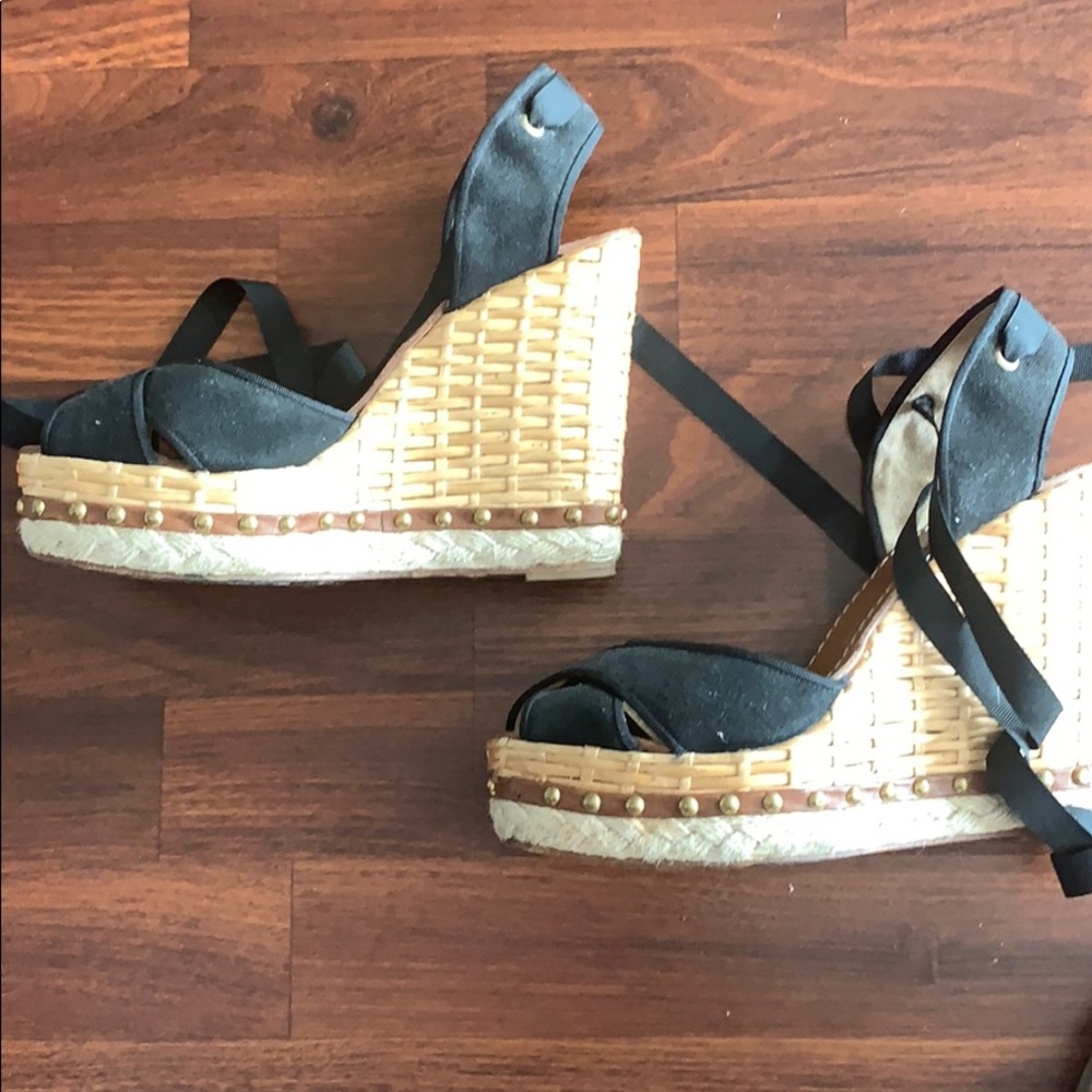 Dolce & Gabbana ankle tie wedges sz 41